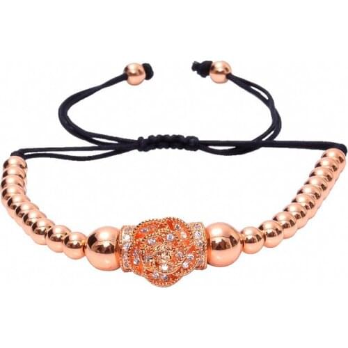 Charm Bracelet for women Stainless Steel 24K Gold Color Beads Flower Shape Connector Bracelet for Women Fashion Luxury Gift