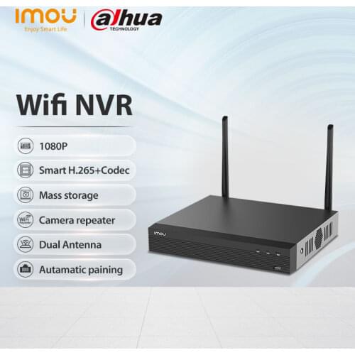Dahua Imou Wi-Fi Network Security System 8CH Wireless NVR 4K Resolution Strong Metal Shell Conforms to ONVIF Standards