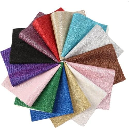 David accessories 20*33cm Glitter Synthetic Leather Faux Leather Fabric for Bow Gold Silver Wire Leather Sheet DIY Craft,1Yc8634