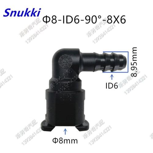 D8 8mm fuel line quick conenctor plastic fittings fuel pump joint female connector 2pcs a lot