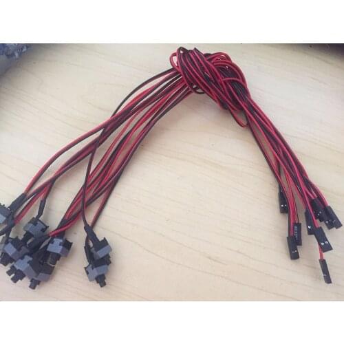 For BTC LTC ETH Miner Machine Switching line Starter Power On Cable for ATX Power Switch Power Cable Motherboard Switch Jumper