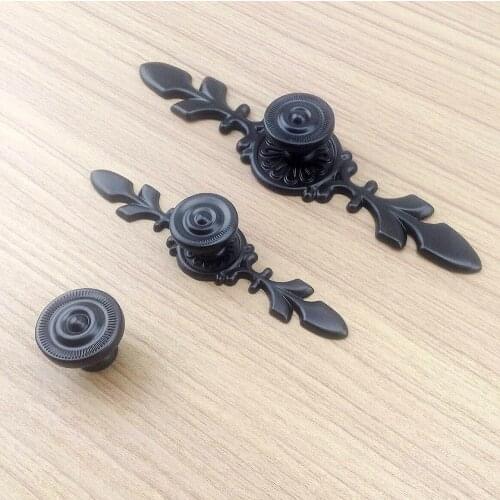 European Black Furniture Hardware Handles Kitchen Cabinets Small Door Knob Pull Drawer Wardrobe Cupboard Shoe Closet Pull Handle
