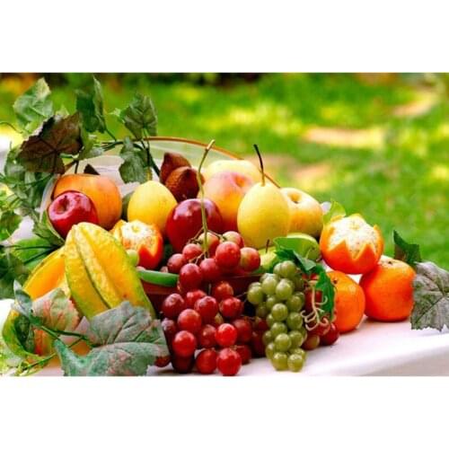 5D Diy Diamond Embroidery Fruit series Grapes Square Diamond Painting Cross Stitch Full Drill Restaurant Painting Mosaic Picture