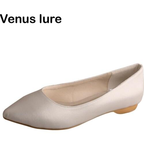 Cream Ivory Wedding Shoes for Bride Flats Pointed Toe Size 11
