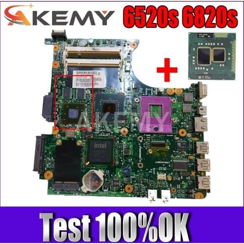 Akemy For HP Compaq 6520s 6820s Series Laptop Motherboard 456613-001 456610-001456613-001 Mainboard PM965 Free cpu