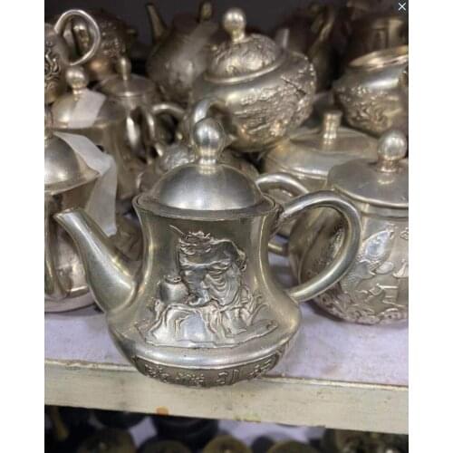 Copper Statue Copper gilded silver study home furnishings Handicraft Zhongkui Yinfu pot