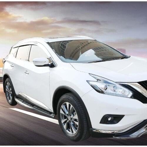 Brand New 1 Set Chrome Side Rain Guard Deflectors Vent Sun Shade Window Visors For Nissan Murano 2015-2018