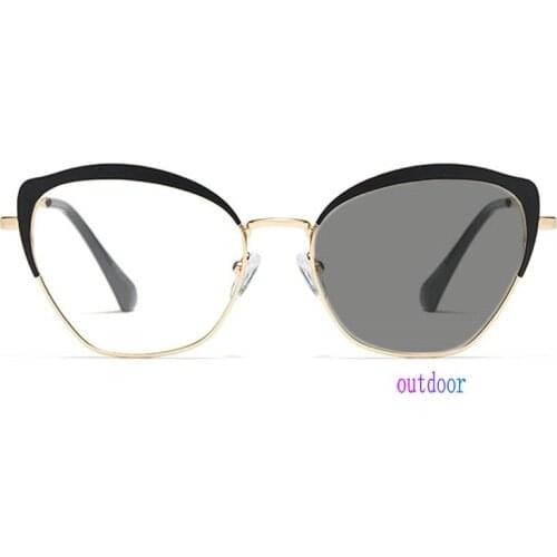 2020 new Retro Women Finished Photochromic Myopia Glasses With Bling Diamond Frames Women Men -2.0 Degree UV400 FML