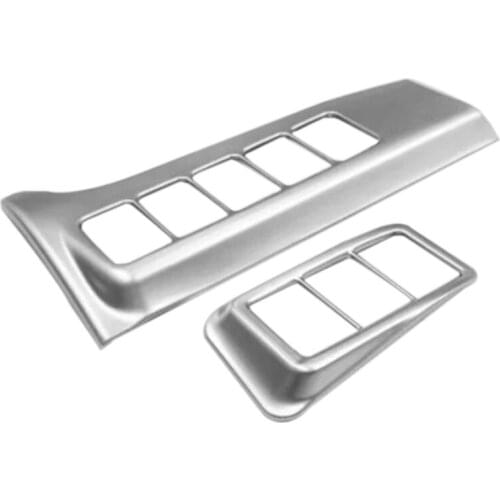 NEW-for Mitsubishi Outlander 2016-2019 Car Detector Stick ABS Chrome Front Head Fog Light Switch Button Trim Frame Lamp