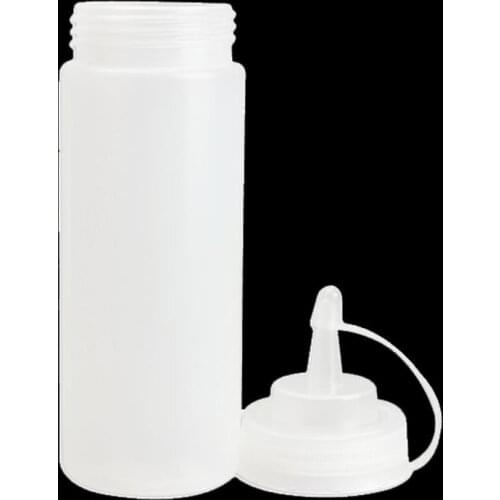 Sauce Vinegar Oil Ketchup Gravy Cruet Kitchen Accessories Boat Plastic Condiment Dispenser 12oz Squeeze Bottle