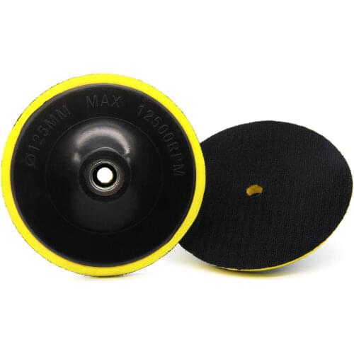5 Inch 2 Pieces Backing Plates Polishing Buffing Pad Holder Hook & Loop Backer Pad Thread M14 and 5/8-11 Car Polish Tool