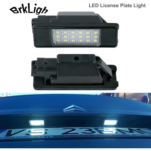 2Pcs No Error LED Number License Plate Lights Lamp Car Accessories For Citroen C2 C3 C4 C5 C6 C8 DS3 DS5 Esasion Jumpy C-Elysee
