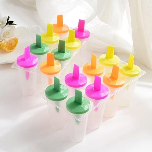 Rectangle Shaped Frozen Popsicle Tool Ice Cream Mold PP 8 Grid DIY Homemade Ice Cube Tray Random Color Reusable