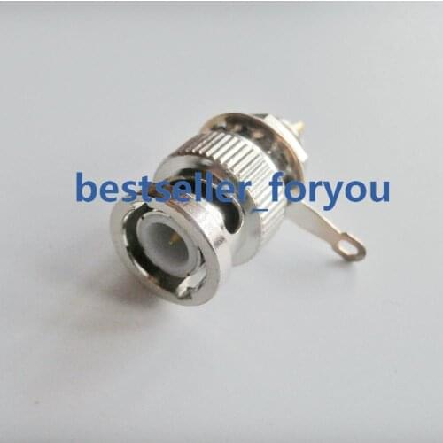 10Pcs BNC Q9 Male Plug Bulkhead Handle Solder Panel Mount Straight Connector