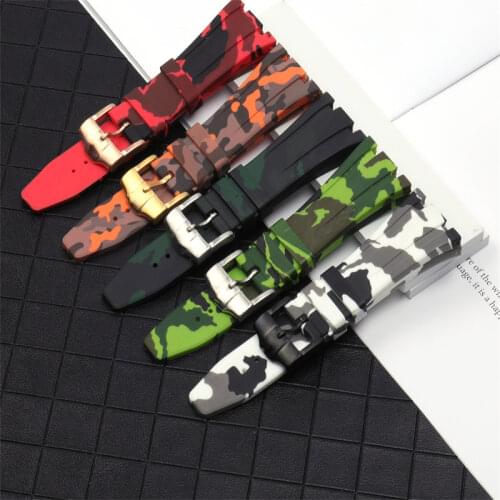 Pin Buckle 26mm 27mm 41mm Nature Silicone Rubber Watchband for AP Strap for Audemars And Piguet Watch band 15400/26470/26331