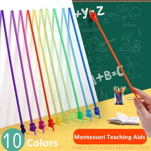 Finger Reading Sticks Preschool Teaching Tools Bendable Sticks Montessori Teaching Aids Educational Learning Toys for Children