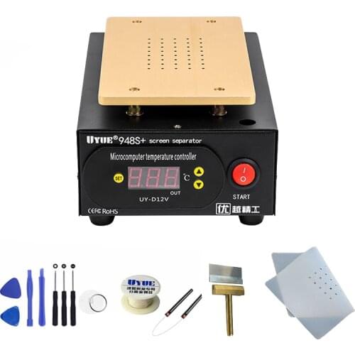 UYUE 948S+ LCD Touch Screen Separator Machine Kit 7 inch for iPhone Separator Screen Repair Machine Build-in Vacuum Pump