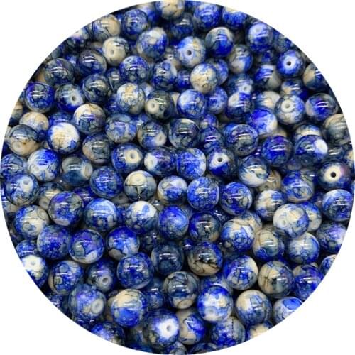 4/6/8/10mm Glass Beads Round Loose Spaced Beads DIY Bracelet Earrings Charms Necklace Beads For Jewelry Making SHS205