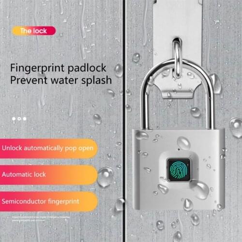 Fingerprint Keyless Door Lock Smart Biometric Electronic Padlock Anti-theft