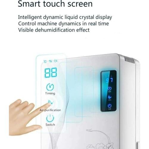 Intelligent Dehumidifier Basement Moisture Absorber Air Purification Dry Clothes Household Small Touch Screen Control Timing