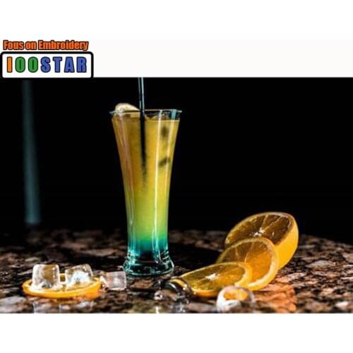 Needlework Diy Diamond Painting Cross Stitch "Lemon Drinks" Painting Diamond Embroidery Square/Round Diamond Mosaic Pictures