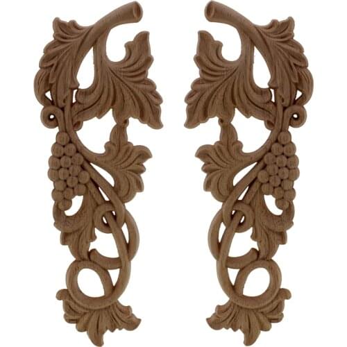 VZLX Wooden Decal Carved Hanging Supplies Corner Appliques Wedding Home Decoration Accessories Miniatures Europe Woodcarving