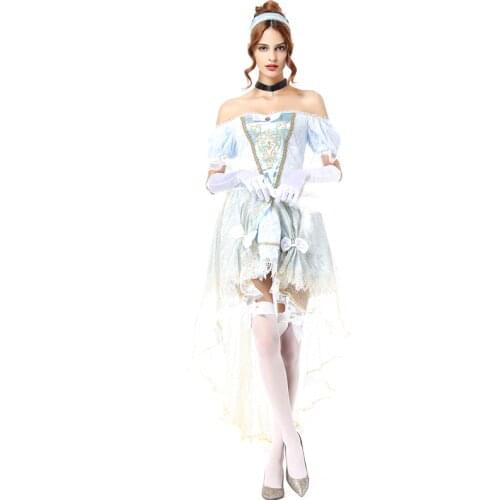 Adult Cosplay Halloween Costumes For Women Sexy French Queen Costume Cosplay Party Formal Dress