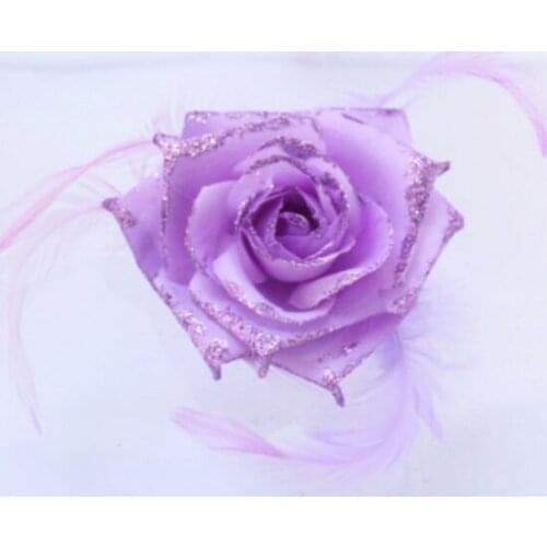 Purple Big Rose Flower Headband Womens Hair Accessories Hairpins Female Girl Floral Headwear Barrettes Woman Hair Ornament
