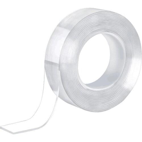 1/2/3/5M Nano Tracsless Tape Double Sided Tape Transparent No Trace Reusable Waterproof Adhesive Tape Cleanable Home gekkotape