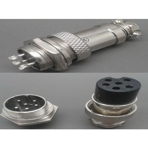 10sets(20pcs) 6 pin Plug Aviation Wire Panel Male & Female Metal Connector Socket gx16-6 GX16