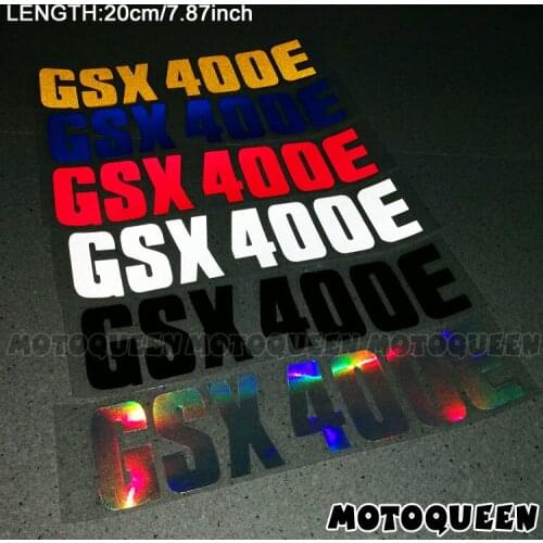 2PCS Reflective Motorcycle Wheels Fairing Helmet Side Tank Pad Decoration Logo Label Stickers Decals For SUZUKI GSX400E GSX 400E