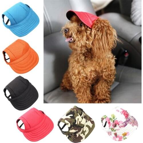 2018 Hot Sale Small Pet Summer Canvas Cap Dog Pet Little Summer Canvas Cap Dog Baseball Visor Hat Puppy Outdoor Sunbonnet Cap
