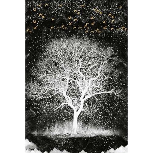 5D DIY Diamond Painting New Black And White Tree Diamond Embroidery Sale Landscape Rhinestones Mosaic Home Decor