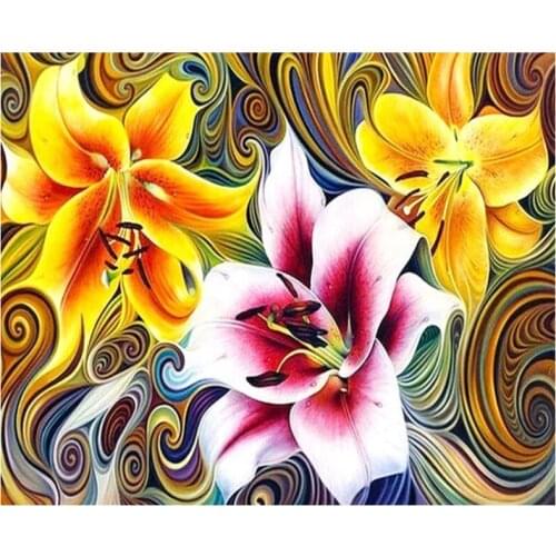 Diamond Mosaic Flowers 5D Diamond Painting Kit Cross Stitch Diamond Painting Full Drill Kits Rhinestone