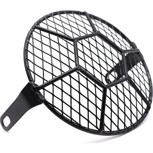 Side Mount Headlight Metal Prismatic Football Mask Cover Choppers Bobber Custom