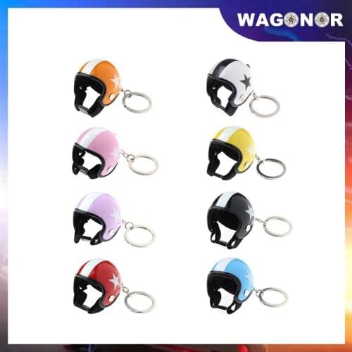 Motorcycle Helmets Key chain Women men Cute Safety Helmet Car Keychain Bags Hot Key Ring gift Jewelry wholesale Female Hard New