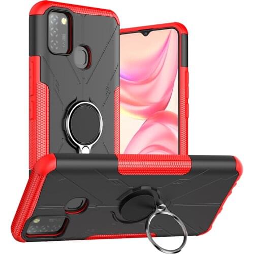 For Infinix Hot 10 Lite Case Hard PC With Ring Stand Armor shockproof protective Back Cover Case For Infinix Hot 10 Play Shell