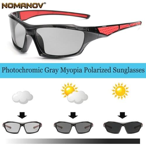 Photochromic GRAY Polarized Prescription sunglasses Custom Made Myopia Minus Prescription Lens -1 -1.5 -2 -2.5 -3 -3.5 -4 TO -6