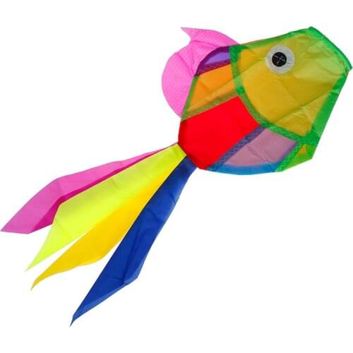 Hot sale Rainbow Fish Kite Windsock Outdoor Garden Park Decor Kids Line Laundry Kits Toys