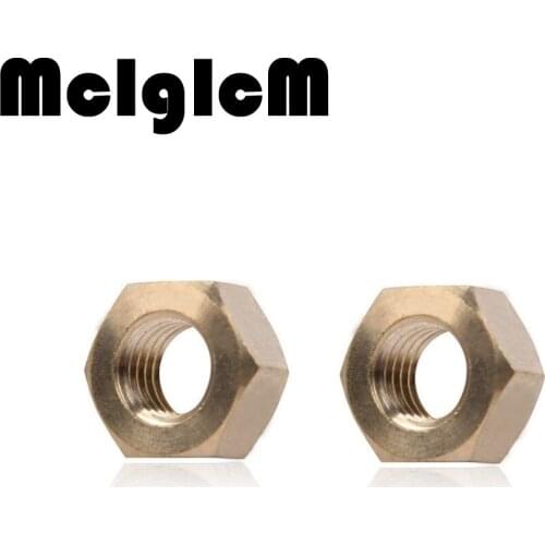 H053 50Pcs DIN934 M1.6 M2 M2.5 M3 M4 M5 M6 M8 M10 H62 Copper Hexagonal Brass Hex Nuts Hexagon Nut HW048