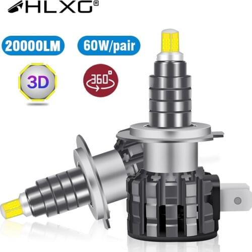 H4 Turbo LED Car Headligth 360 LED 20000LM H7 Bulbs For Projector H1 H8 H11 HB3 9005 HB4 9006 LED Fog Lamps Bulbs 6000K 12V