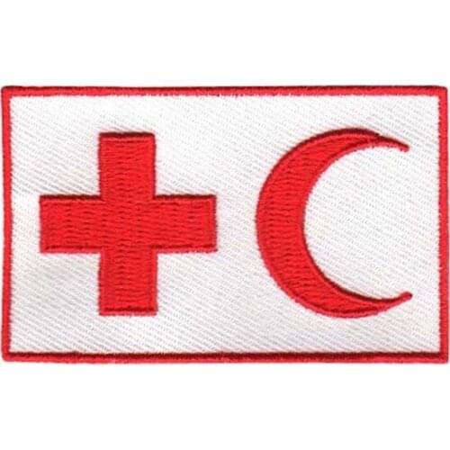 IFRC Country Embroidery Patches Made by Twill with Flat Broder and Iron On Backing free shipping by Post