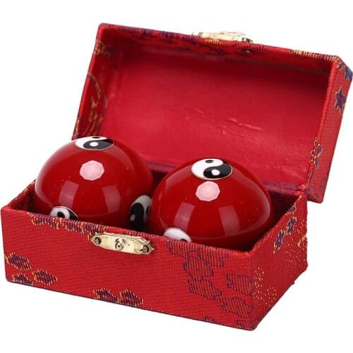 Chinese Health Relaxation Therapy Yin Yang Handballs Fitness Balls Daily hand finger Exercise Stress Relief Baoding Balls