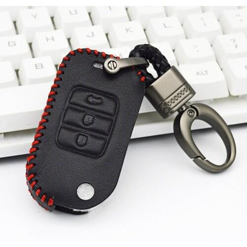 Leather Car Key Cover Case For Honda Accord City Civic CRV Element Fit HRV Odyssey Crider Spirior Freed Jazz Jade 2015-2018 XRV