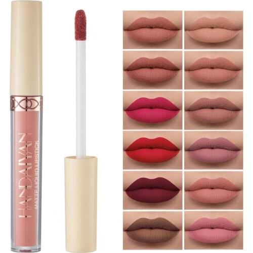 2.5ML HANDAIYAN Lip Lacquer Non-stick Cup Lipstick Long-lasting Natural Beauty Liquid Lipstick Gloss for Girls