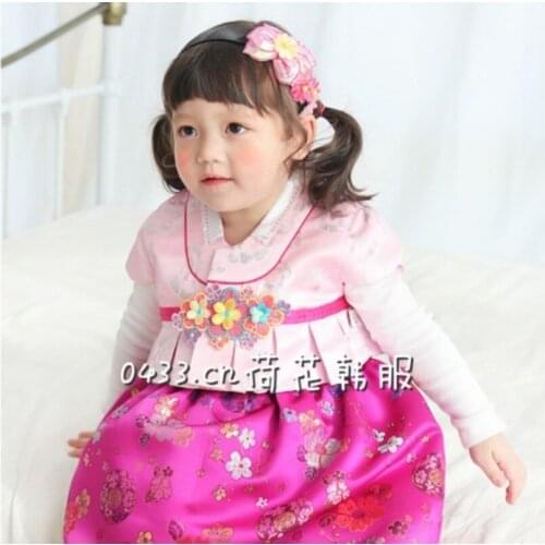 2019 Top Sale Korean Traditional Hanbok Dress 2019 New Childrens Set Girls Princess Dress Baby Girls Traditional Korean Hanbok