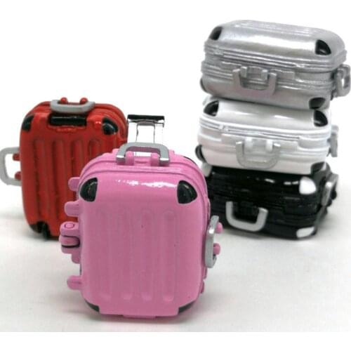Cute Creative Miniature Suitcase Multi-use Handmade Alloy Miniature Suitcase Display for Home Pretend Play Accessories Supplies