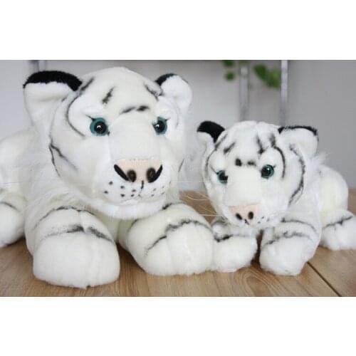 Stuffed animal 25cm lying tiger plush toy white tiger doll gift k3497