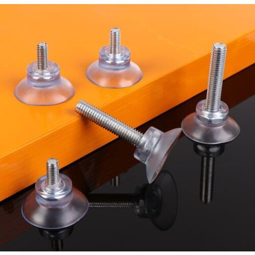 10Pcs M6/M8 Screw Rubber Suction Cup Transparent Suckers Turn Nut Glass Table Tops Kitchen Bathroom Suckers Hooks