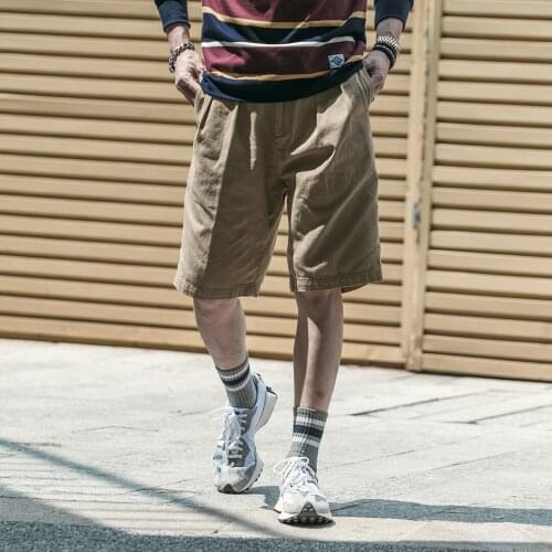 Non Stock Mens Summer Casual Regular Fit Classic Straight Leg Double Pleated Shorts